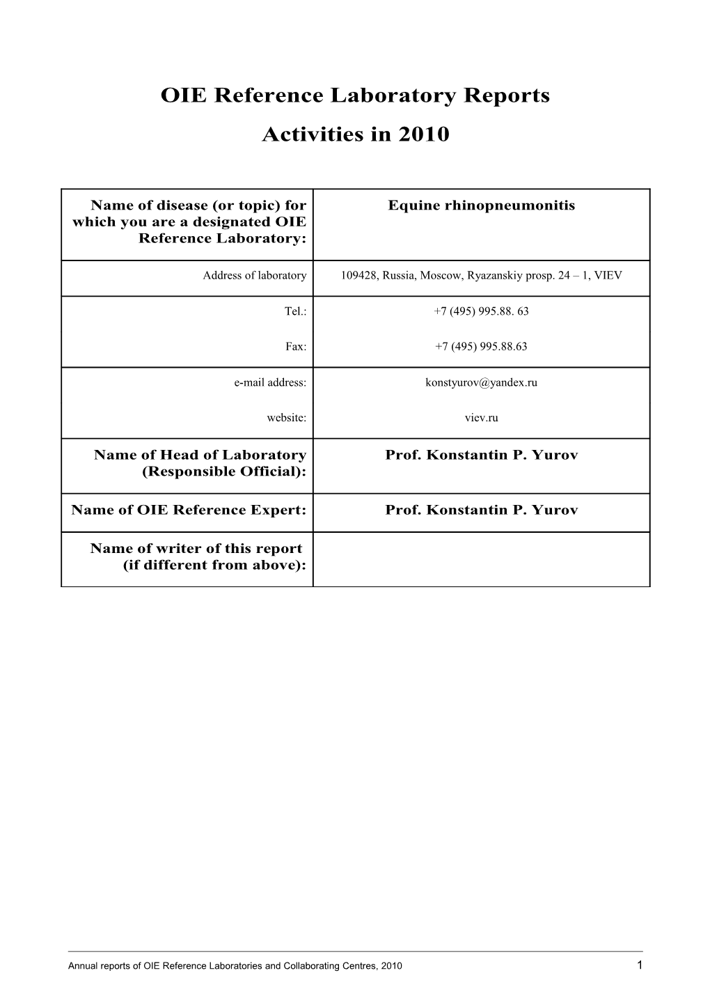 OIE Reference Laboratory Reports s11