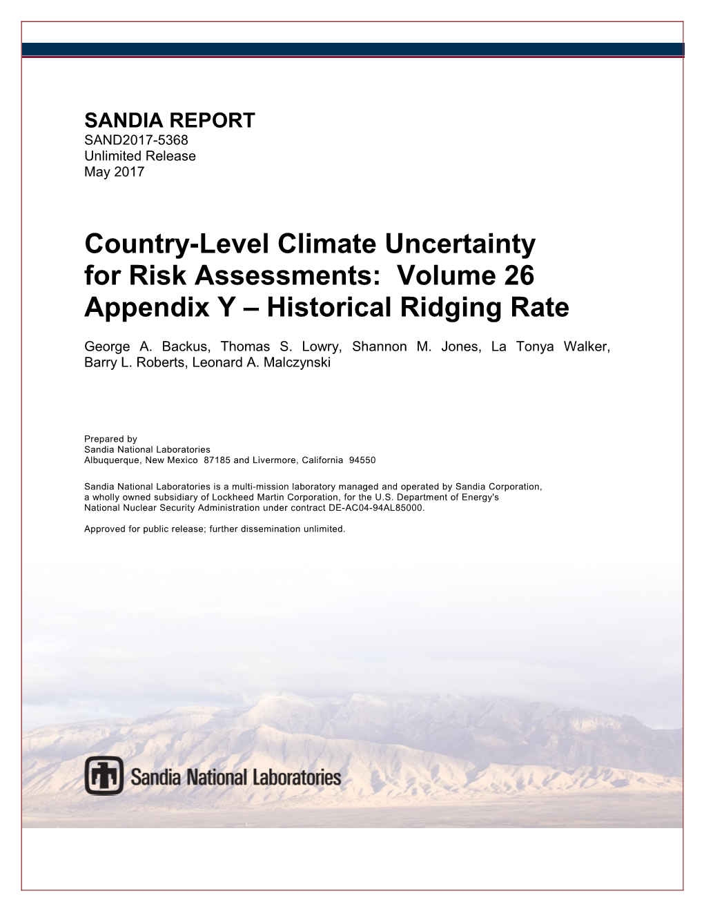 Country-Level Climate Uncertainty