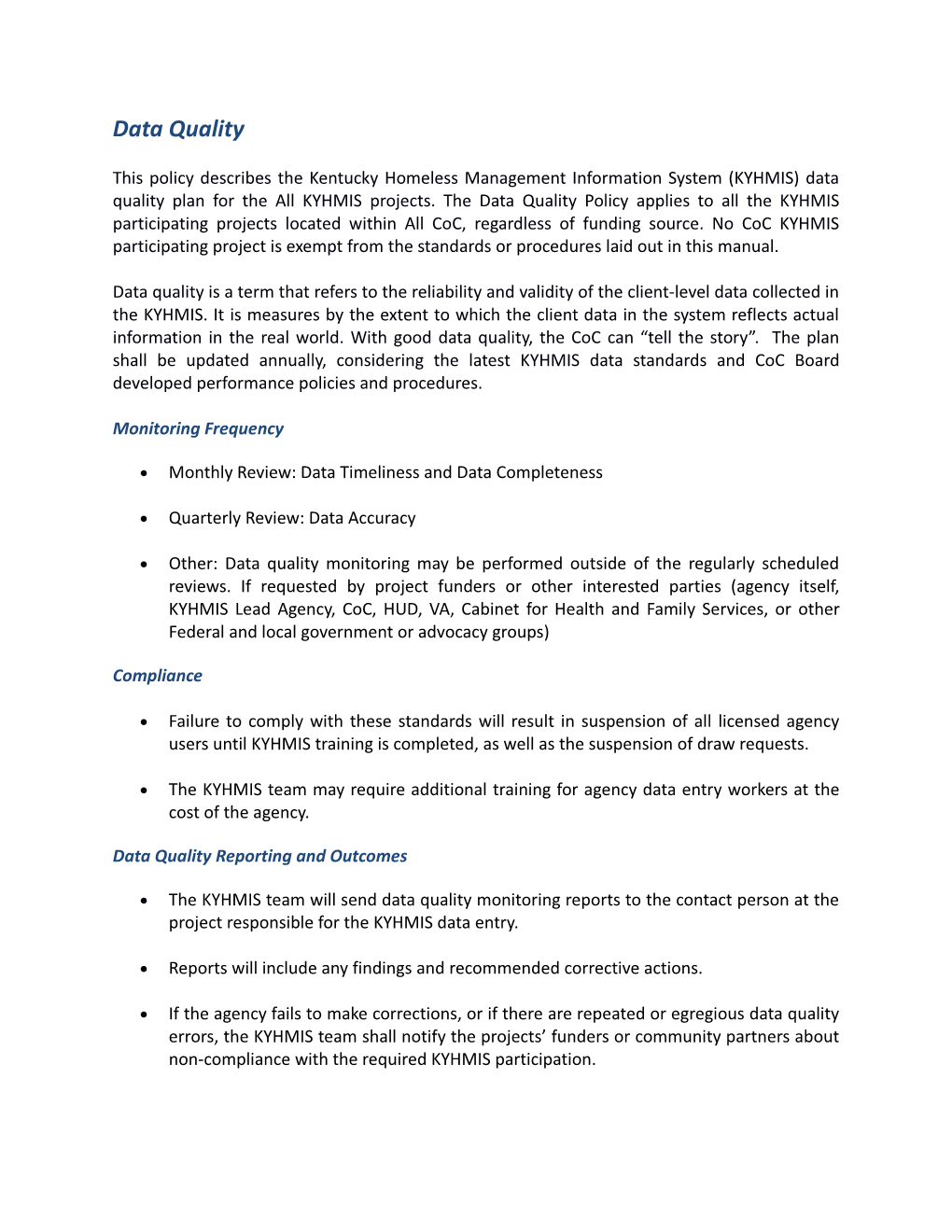 Monthly Review: Data Timeliness and Data Completeness