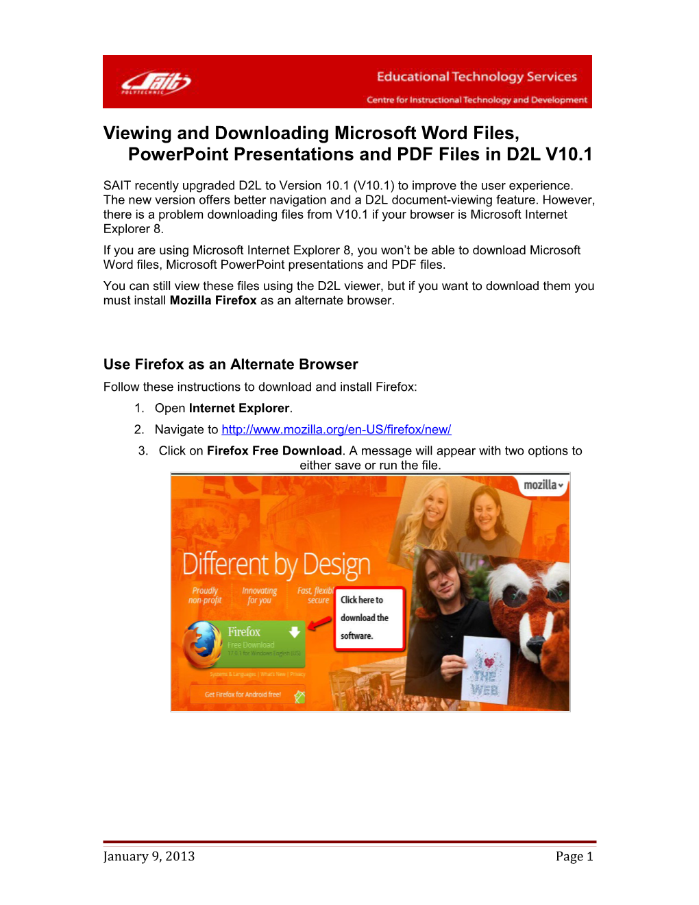 Viewing and Downloading Microsoft Word Files, Powerpoint Presentations and PDF Files In