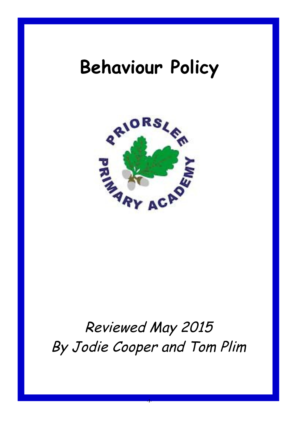 Behaviour Policy s3