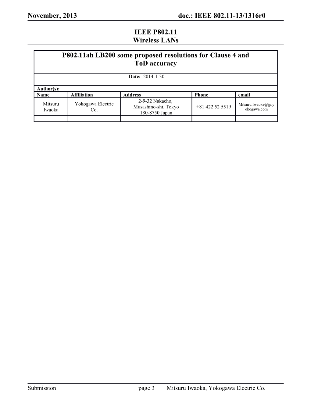 Proposed Resolutions for Clause 4