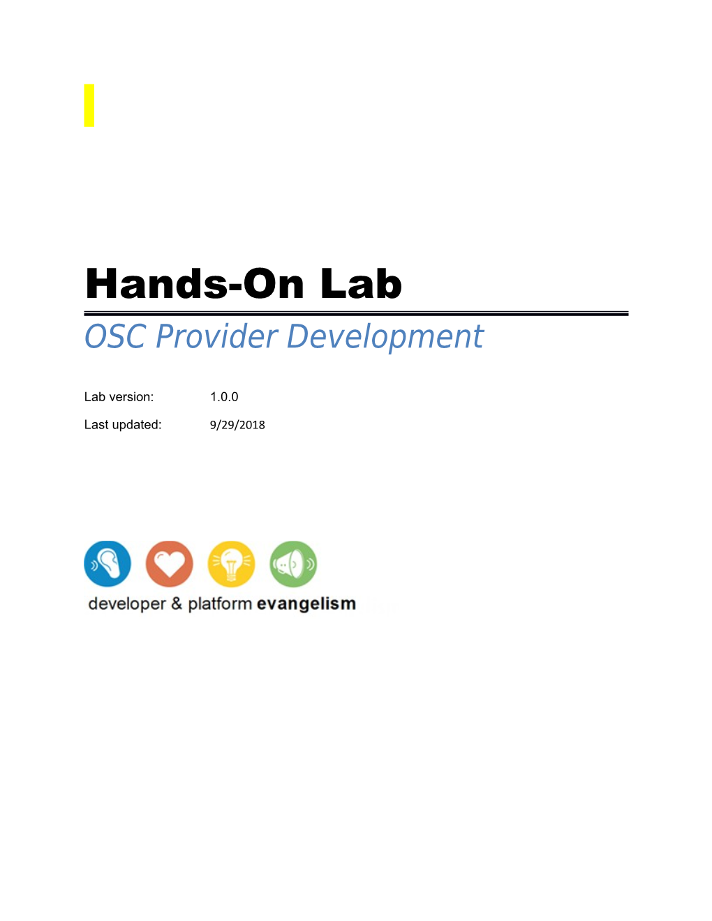 OSC Provider Development