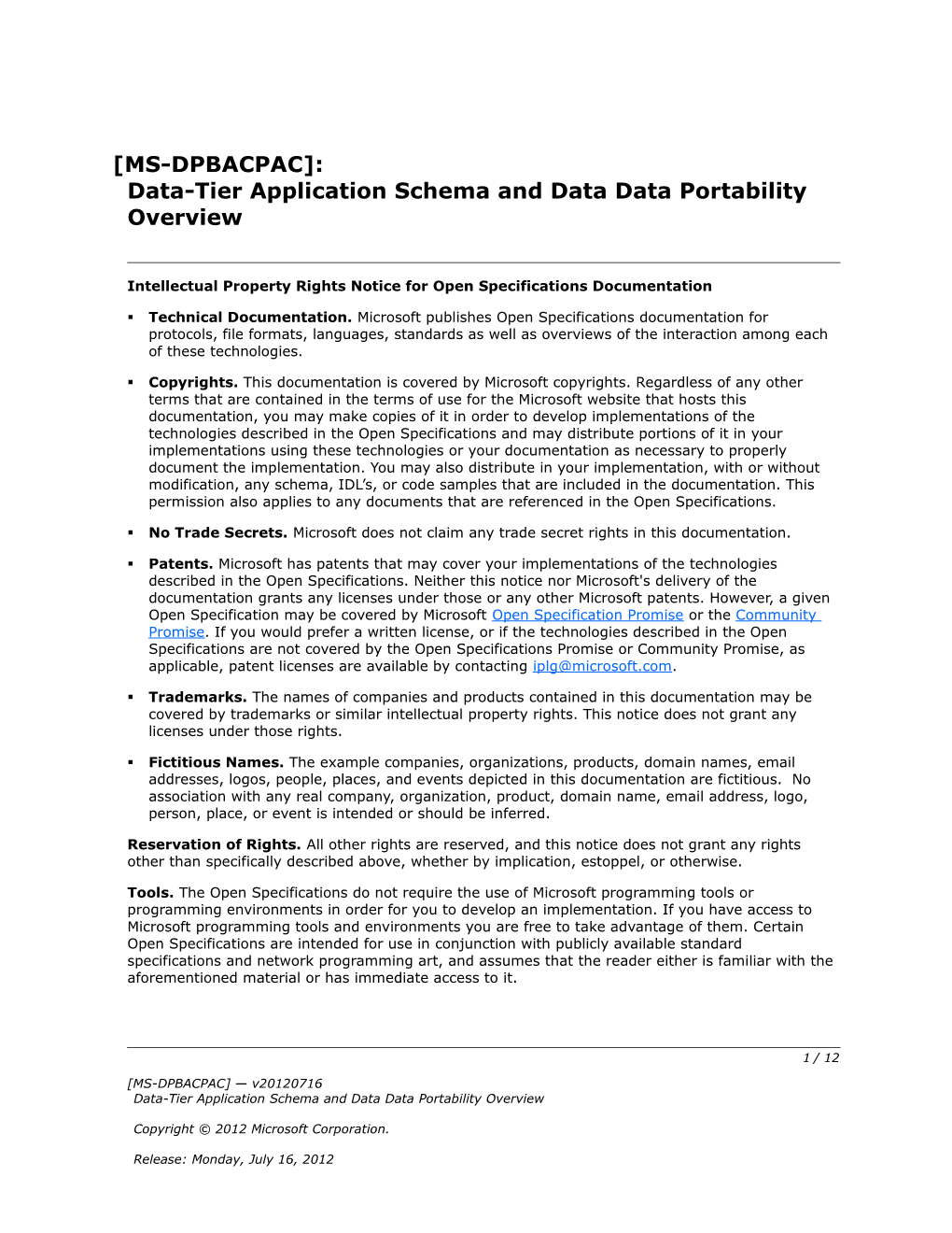 Intellectual Property Rights Notice for Open Specifications Documentation s42