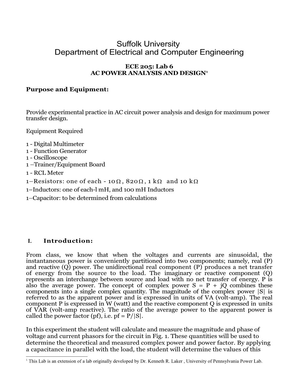 Ac Power Analysis and Design 1