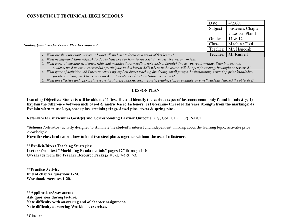 Lesson Plan Format s12