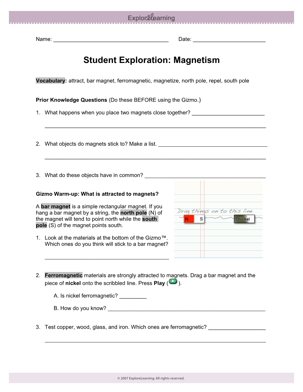 Student Exploration Sheet: Growing Plants s27