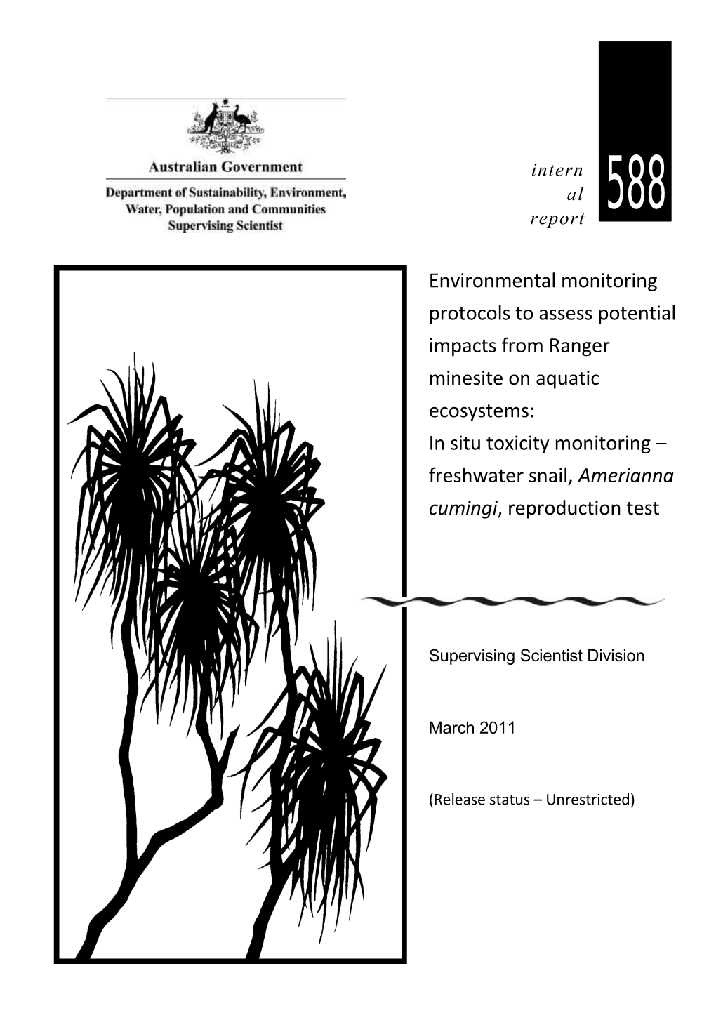 IR588: Environmental Monitoring Protocols to Assess Potential Impacts from Ranger Minesite