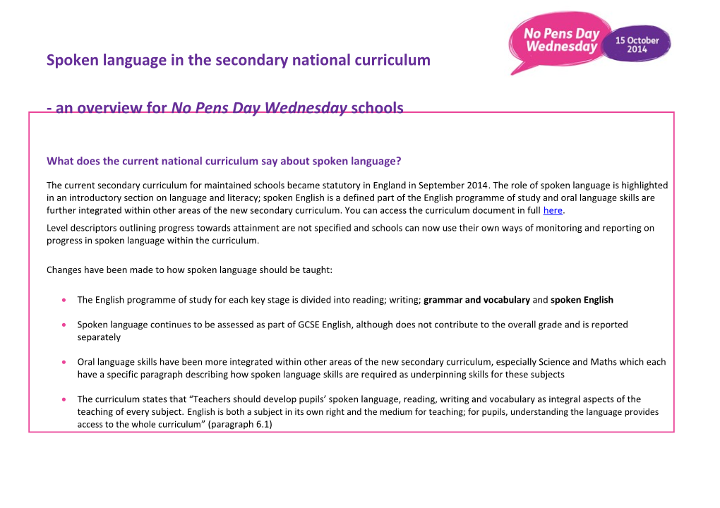 Level Descriptors Outlining Progress Towards Attainment Are Not Specified and Schools Can