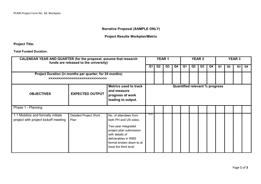 Narrative Proposal (SAMPLE ONLY)