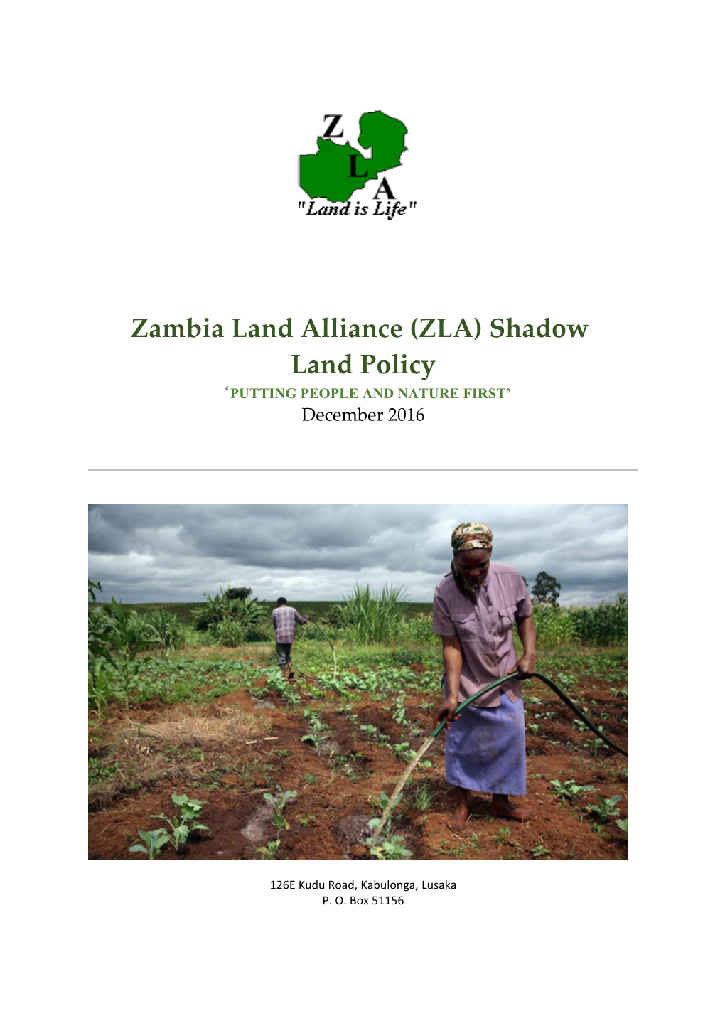Zambia Land Alliance (ZLA) Shadow