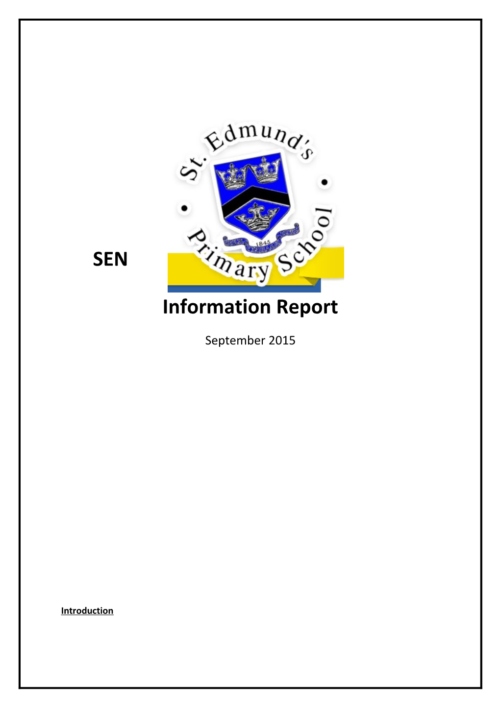SEN Information Report s1