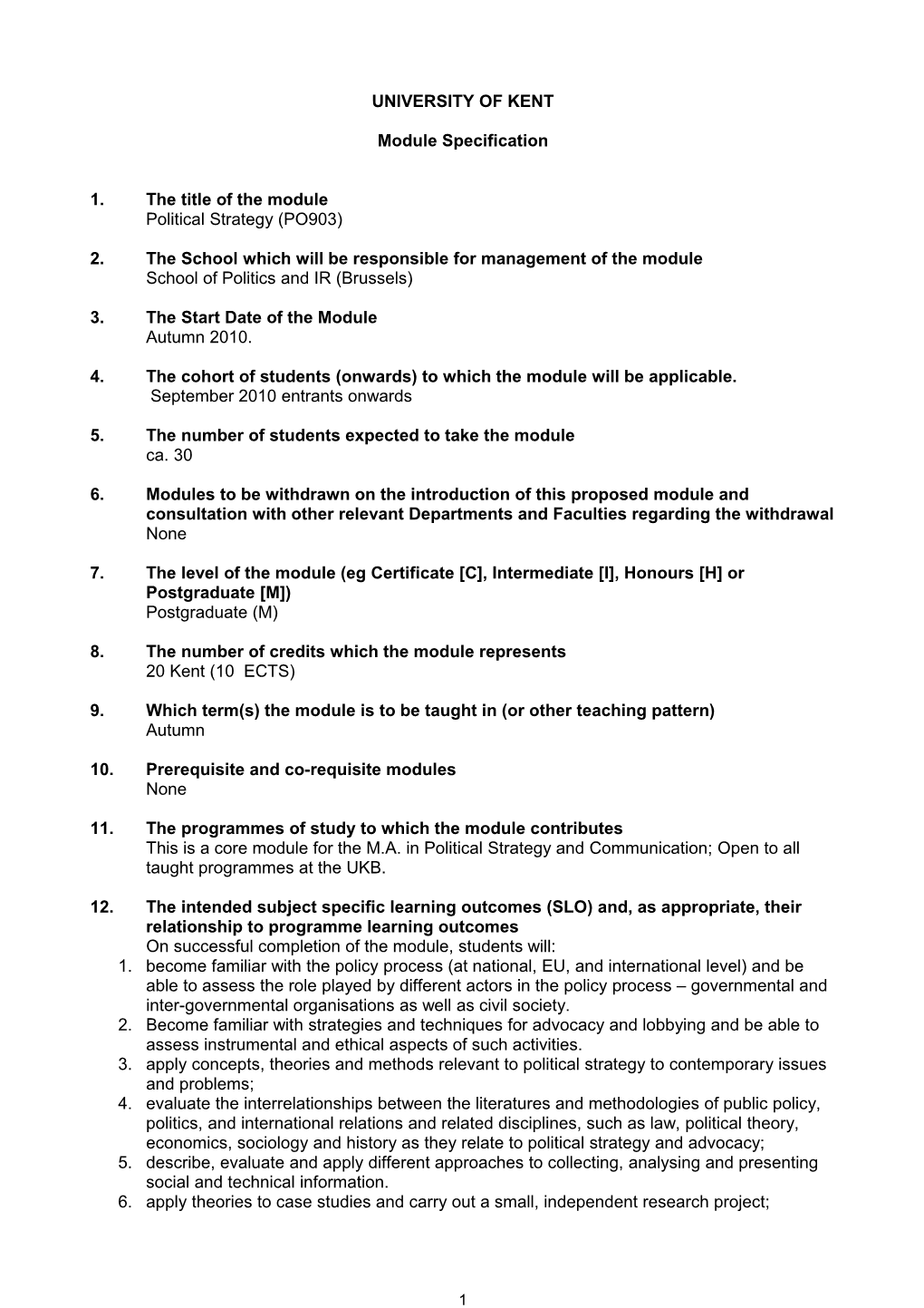 University of Kent at Canterbury s10