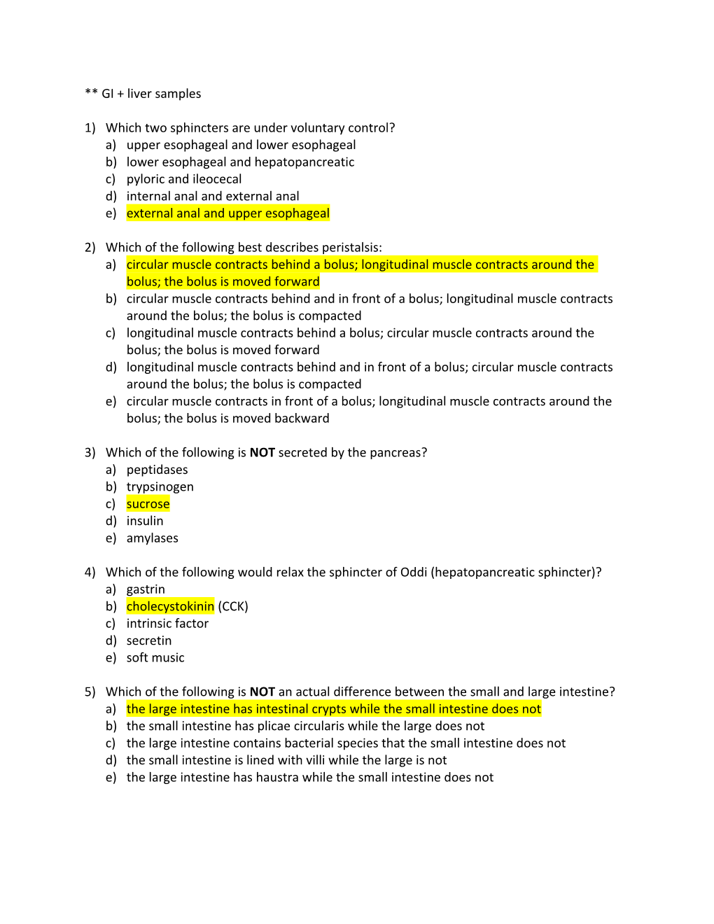 1)Which Two Sphincters Are Under Voluntary Control?