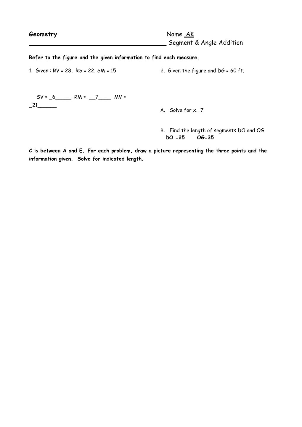 Refer to the Figure and the Given Information to Find Each Measure