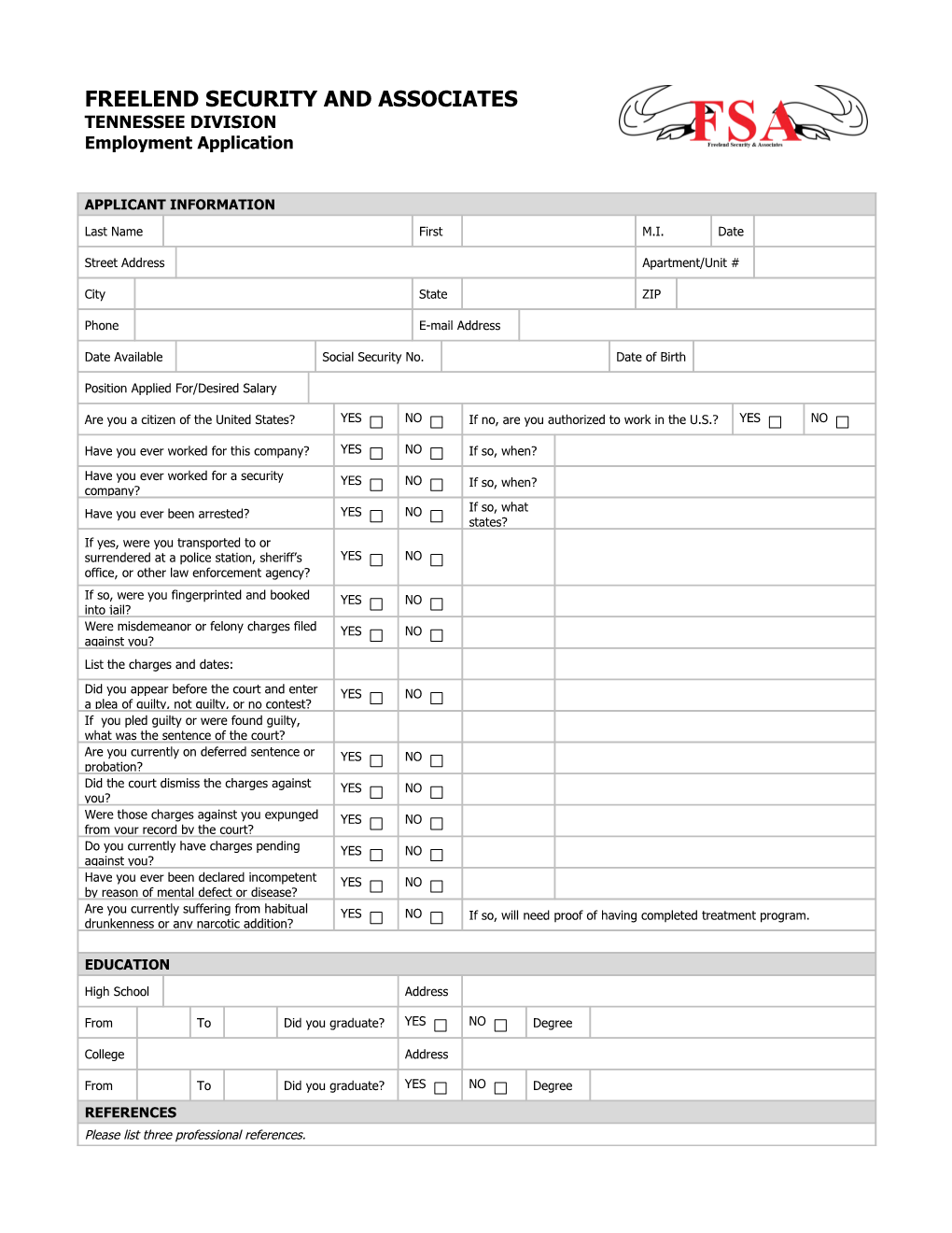 Employment Application (2-Pp.) s1