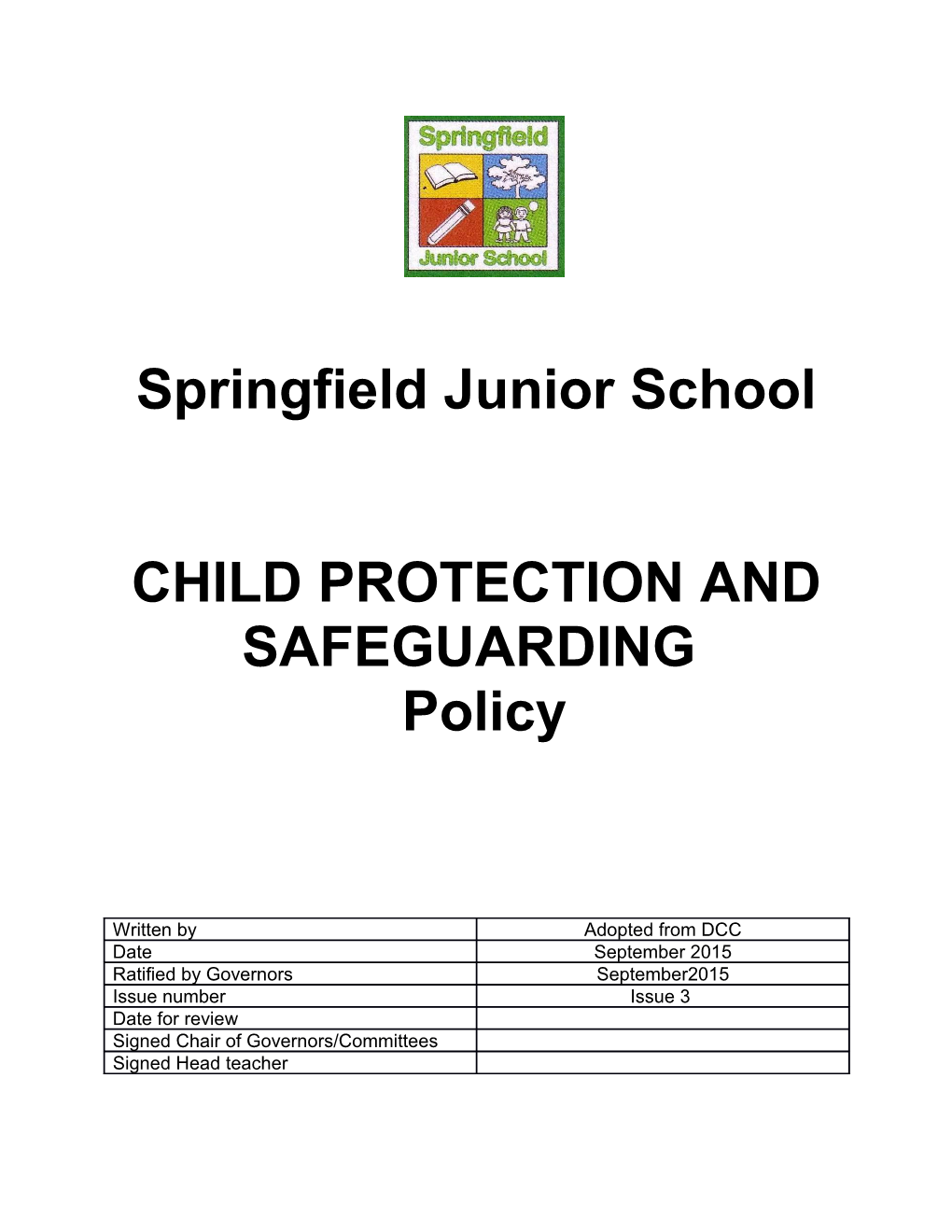 Child Protection and Safeguarding