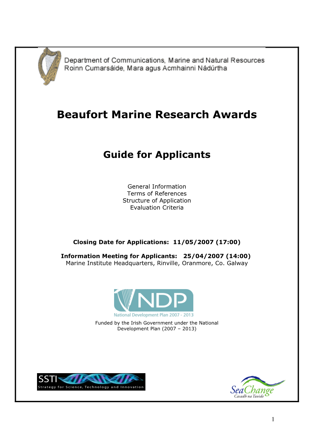 Beaufort Marine Research Awards