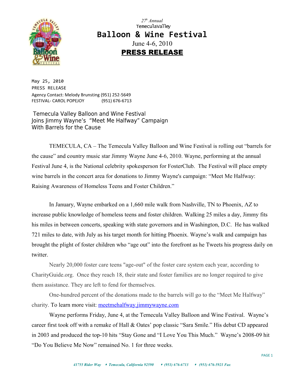 For Immediate Release s153