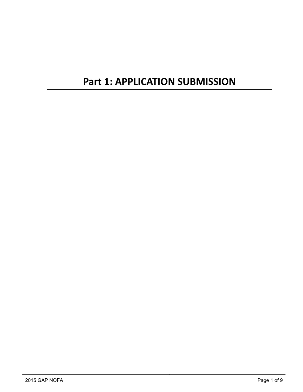 NOFA Instructions Part 1 - Application Submittal