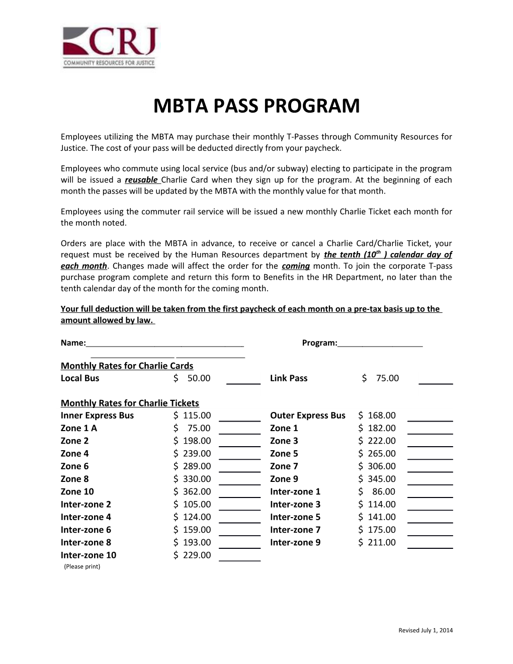 Mbta Pass Program