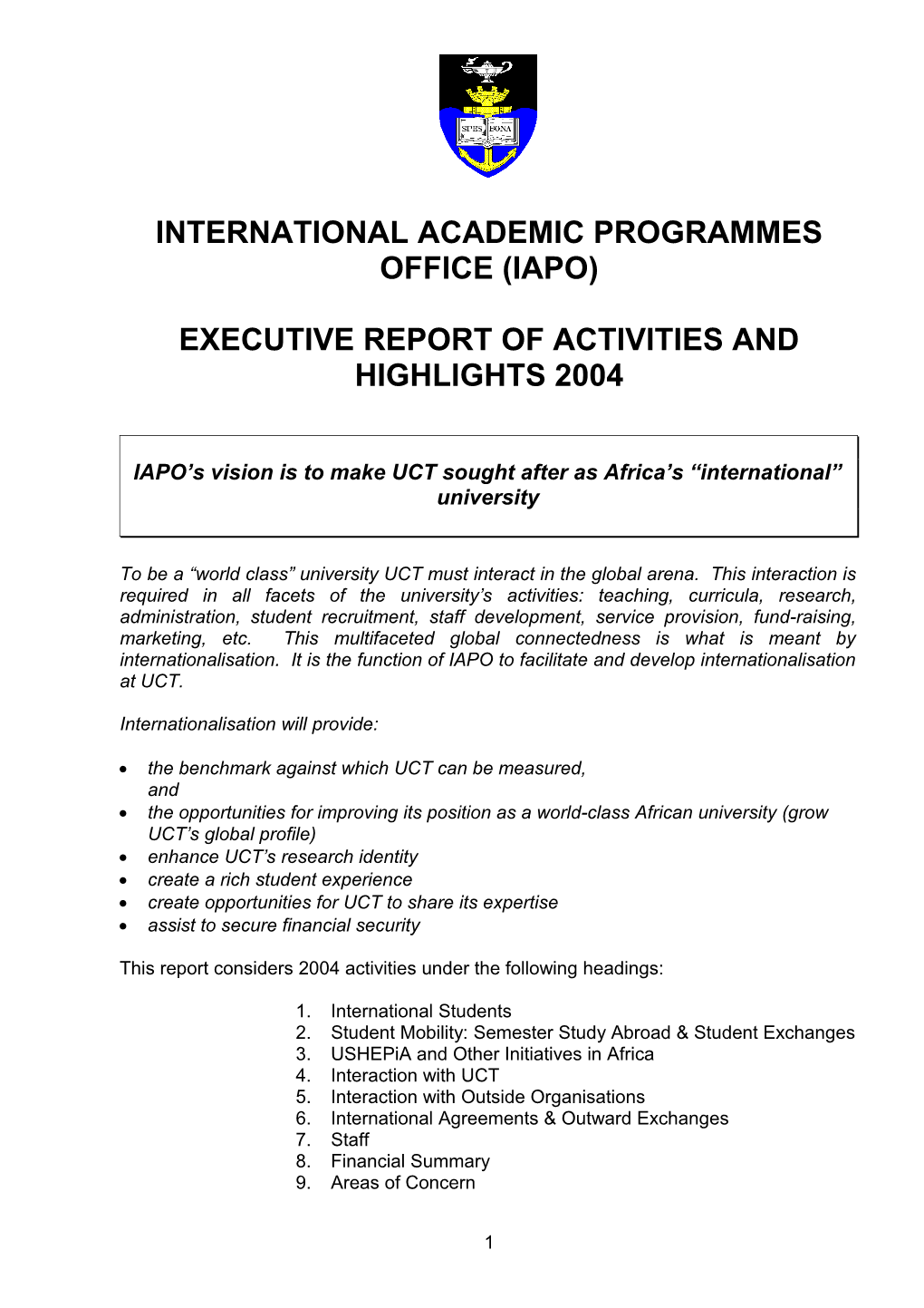 International Academic Programmes Office (Iapo)