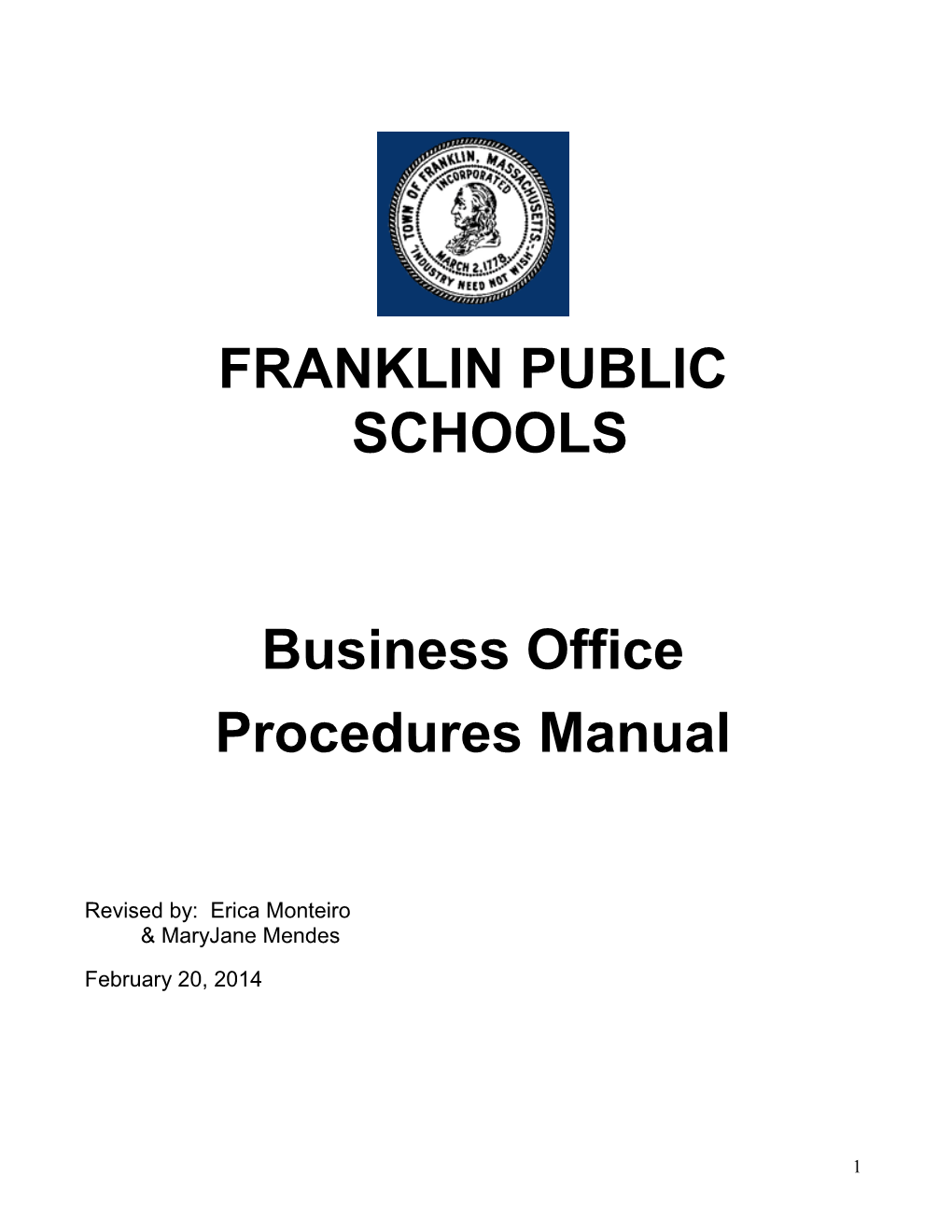 Business Office Procedures Manual