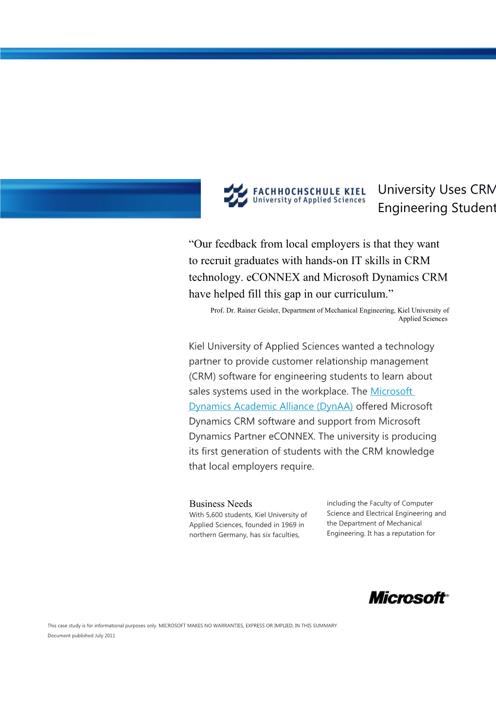 Writeimage CSB University Uses CRM Software to Prepare Engineering Students for the Workplace