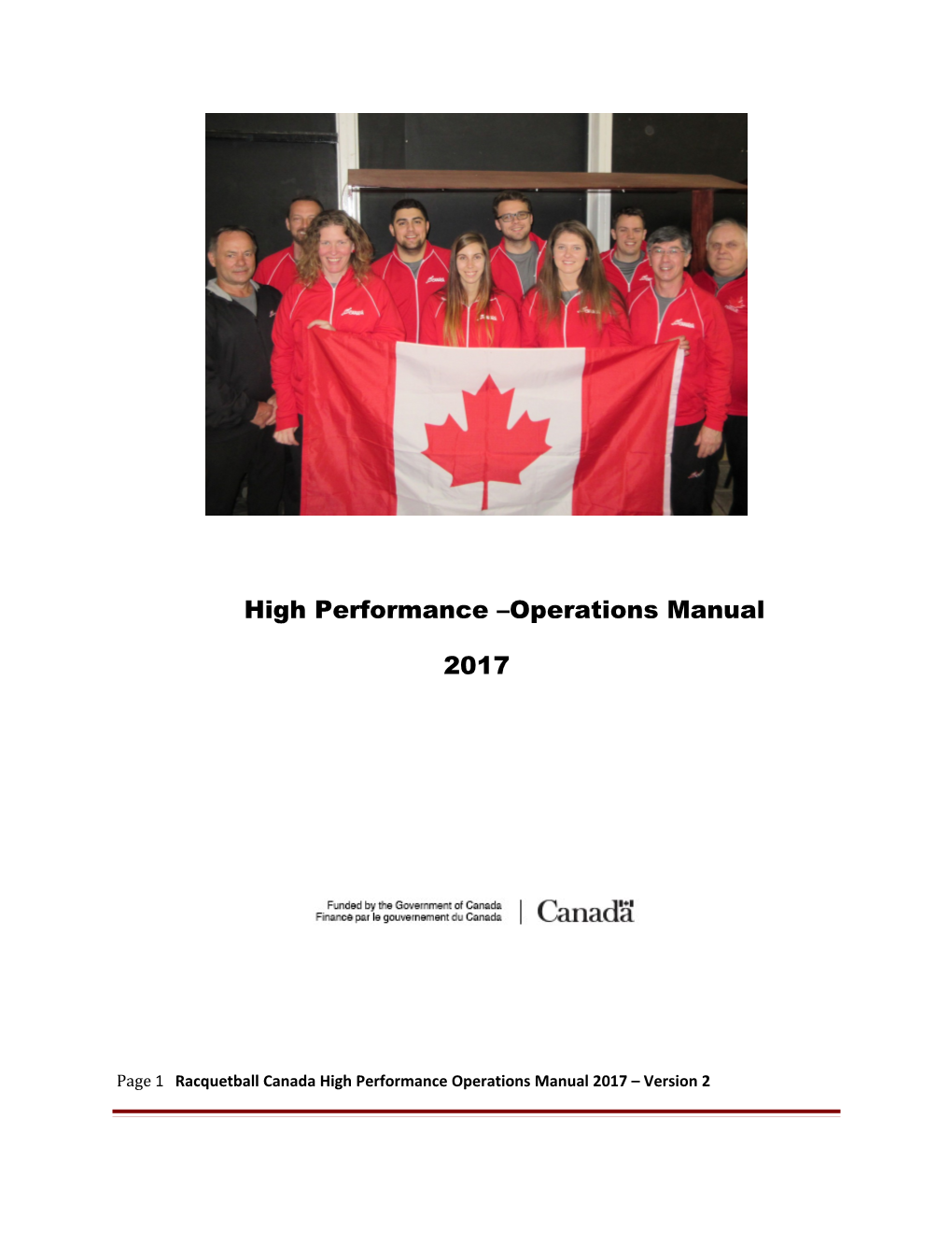 High Performance Operations Manual