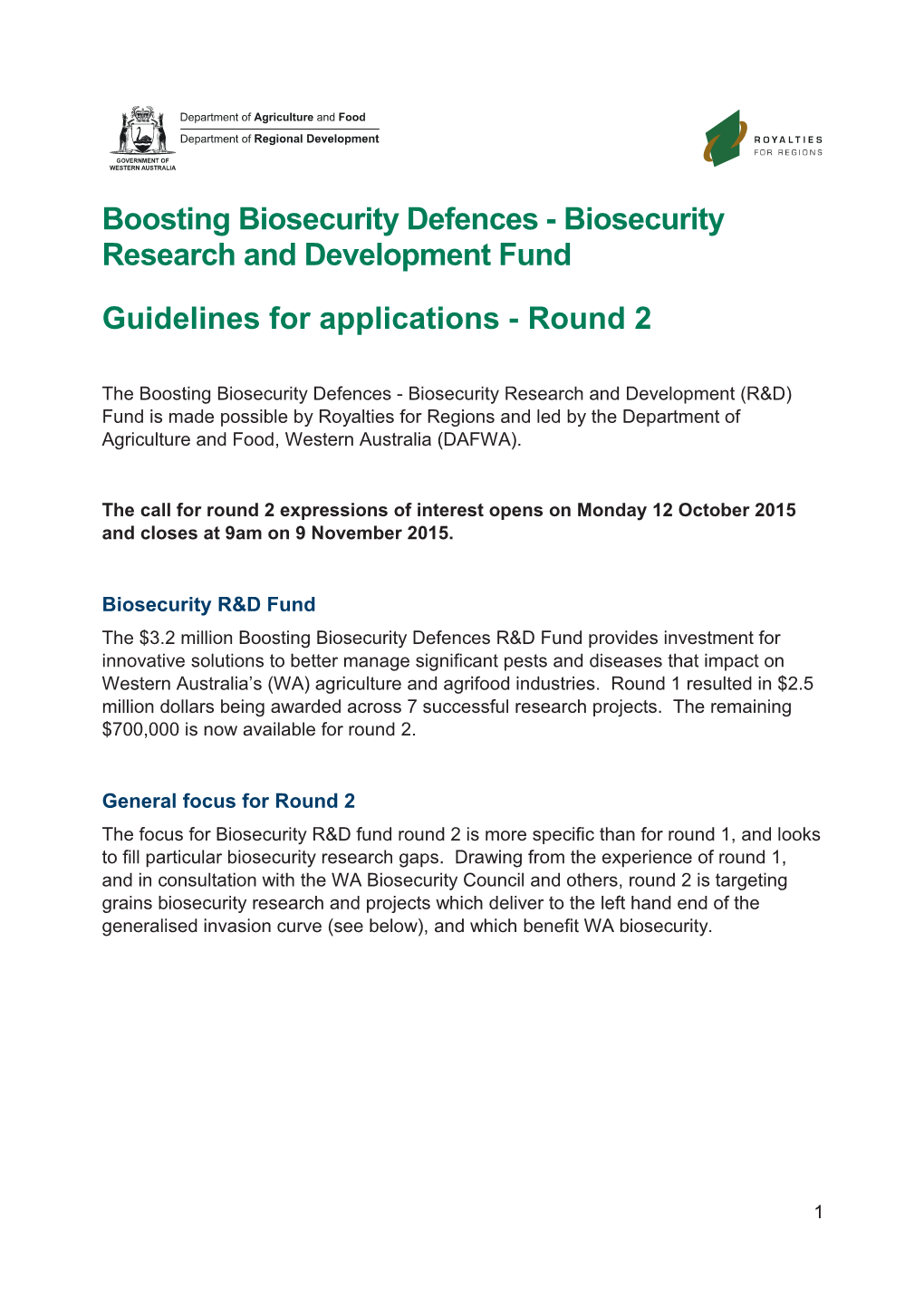 Boosting Biosecurity Defences - Biosecurity Research and Development Fund