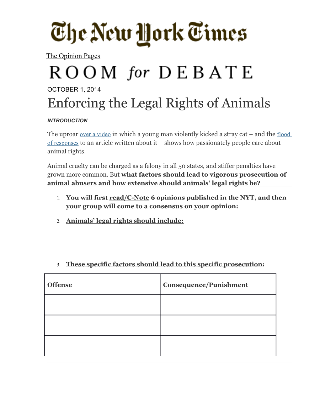 Enforcing the Legal Rights of Animals