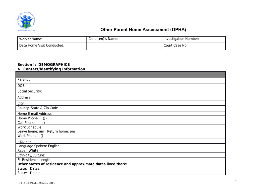 Adoption Homestudy/Foster Parent Conversion