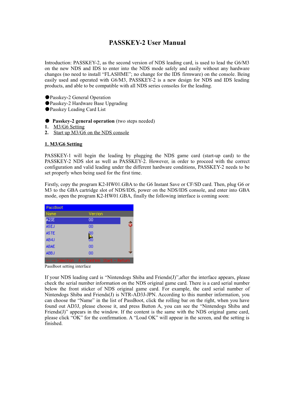 PASSKEY-2 User Manual