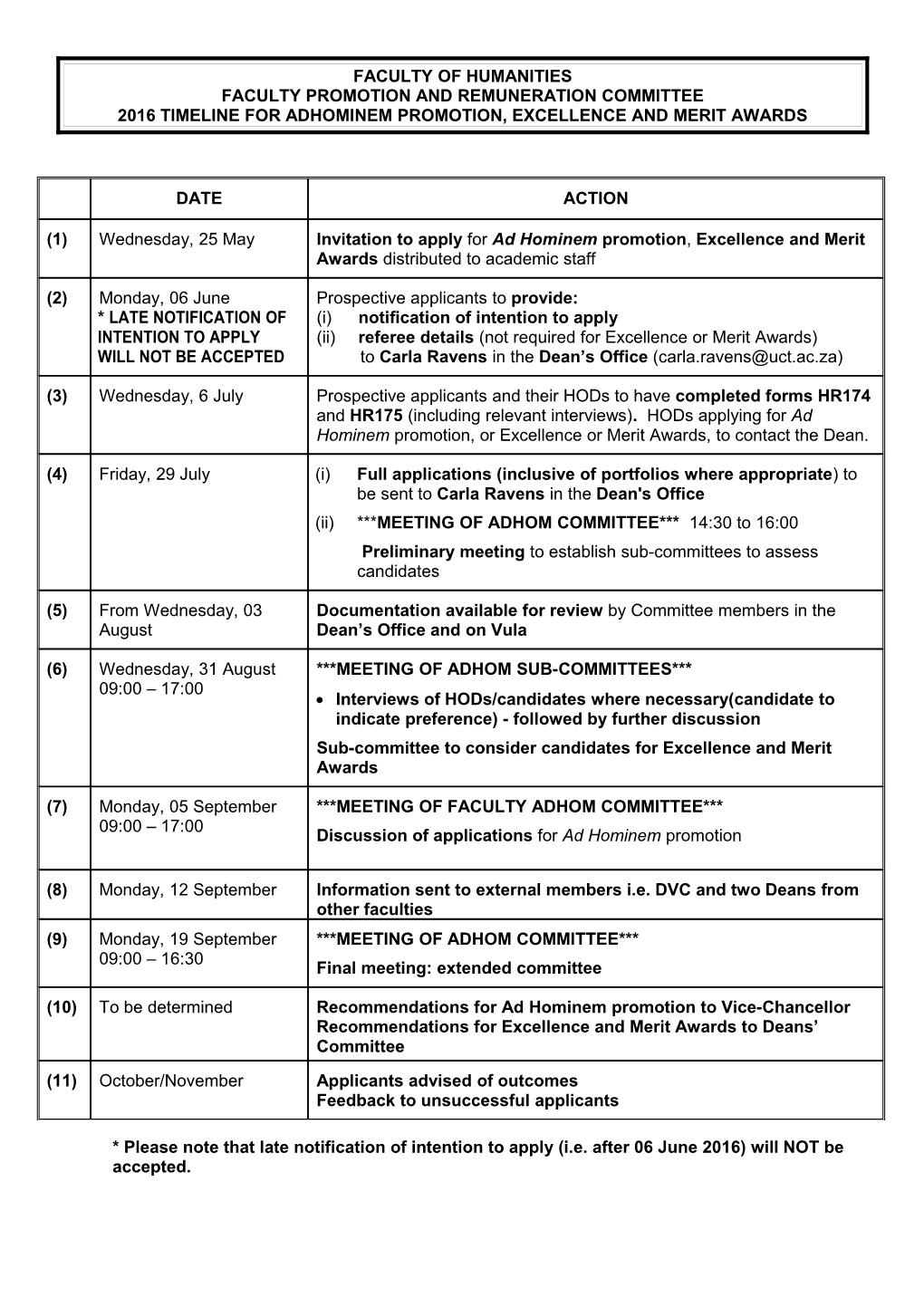 Faculty Promotion and Remuneration Committee