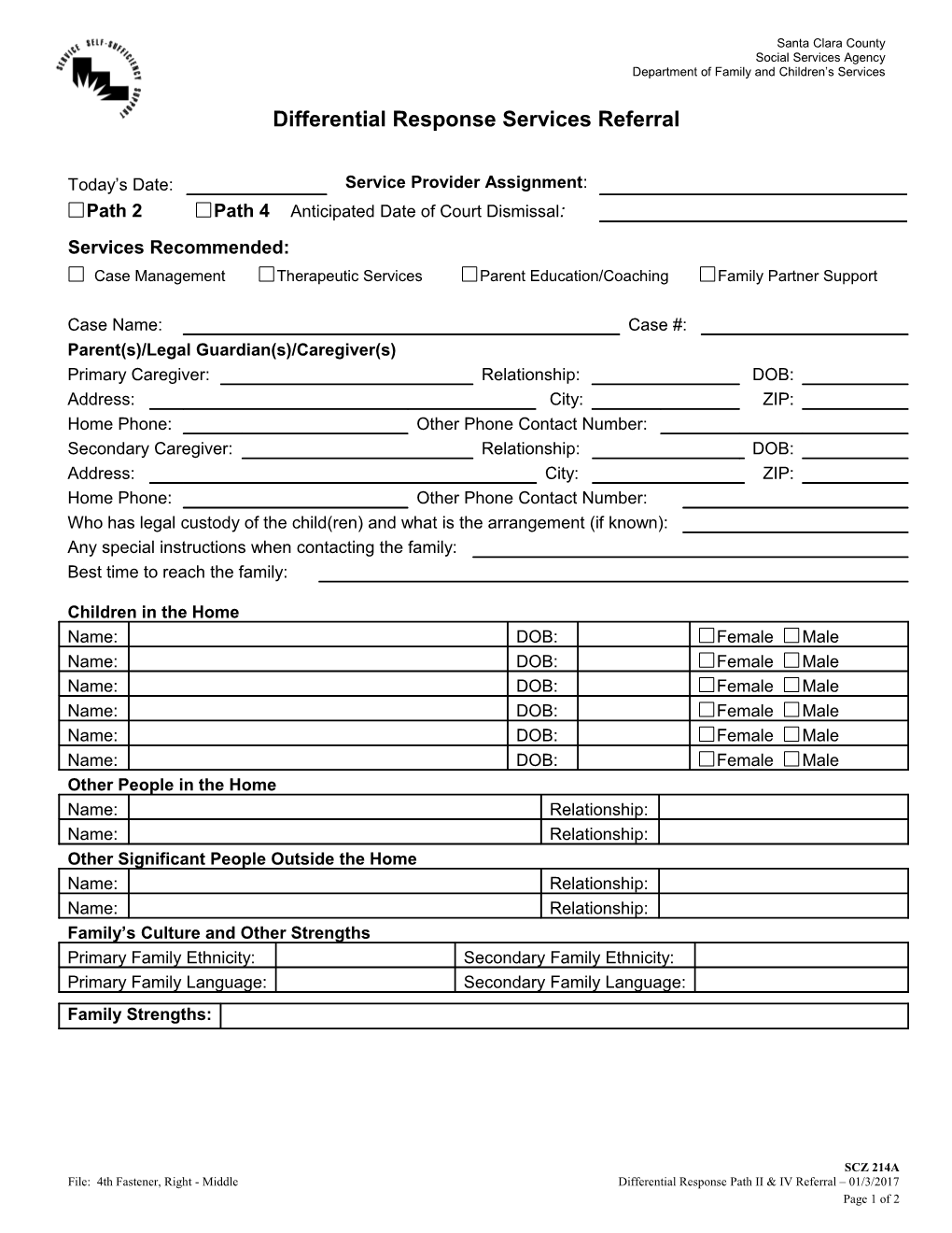 Differential Response Services Referral