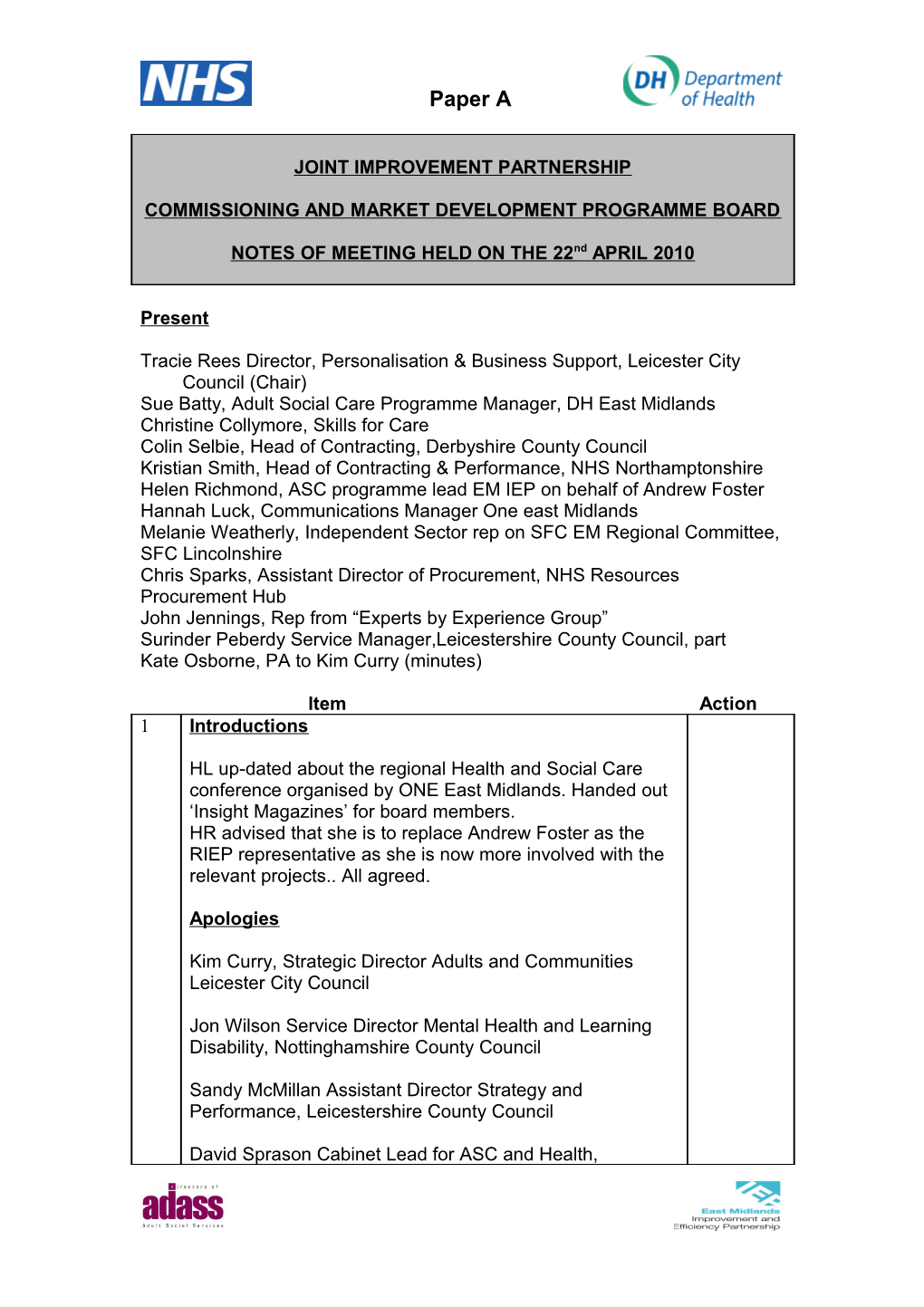 Joint Improvement Partnership