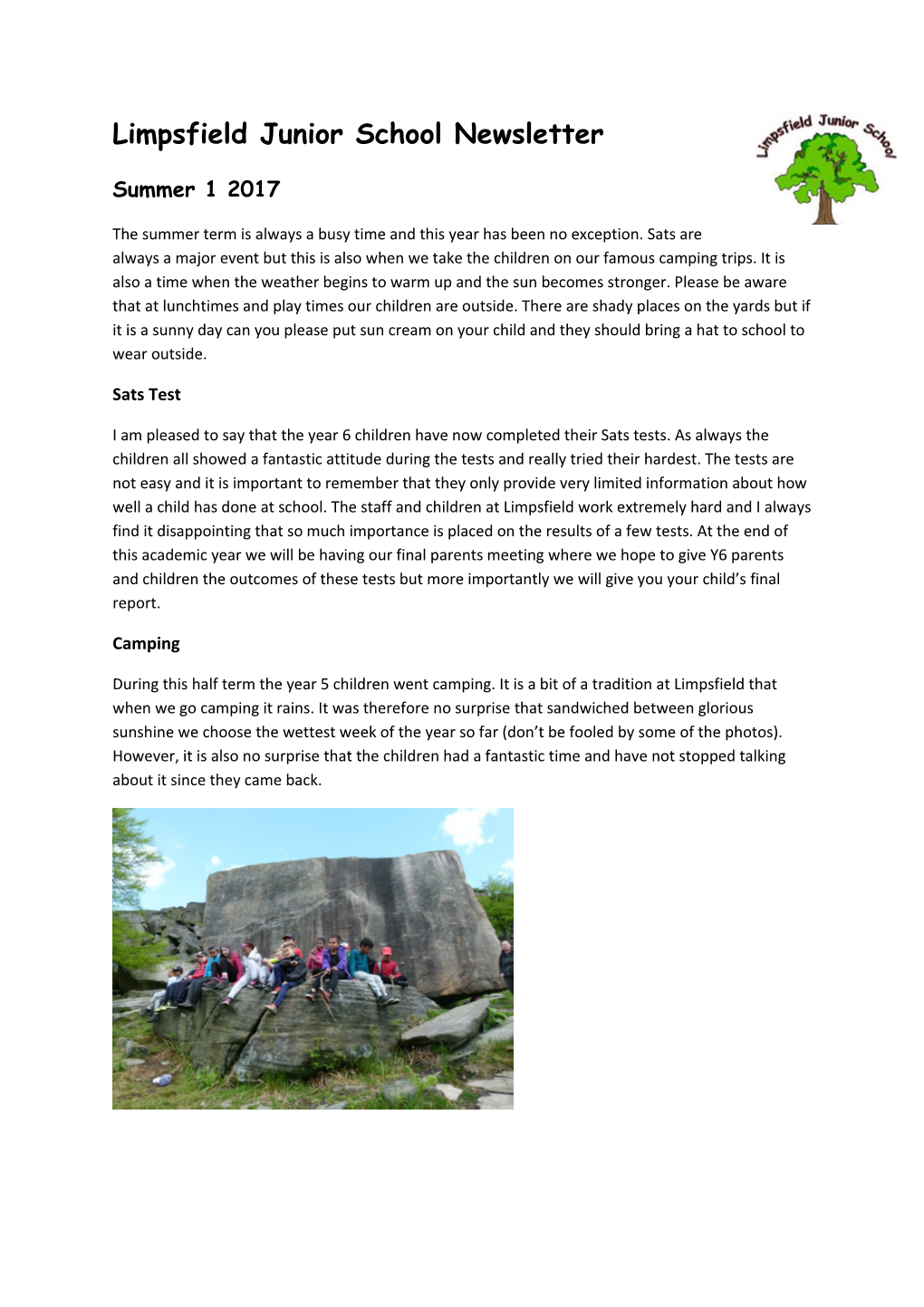 Limpsfield Junior School Newsletter