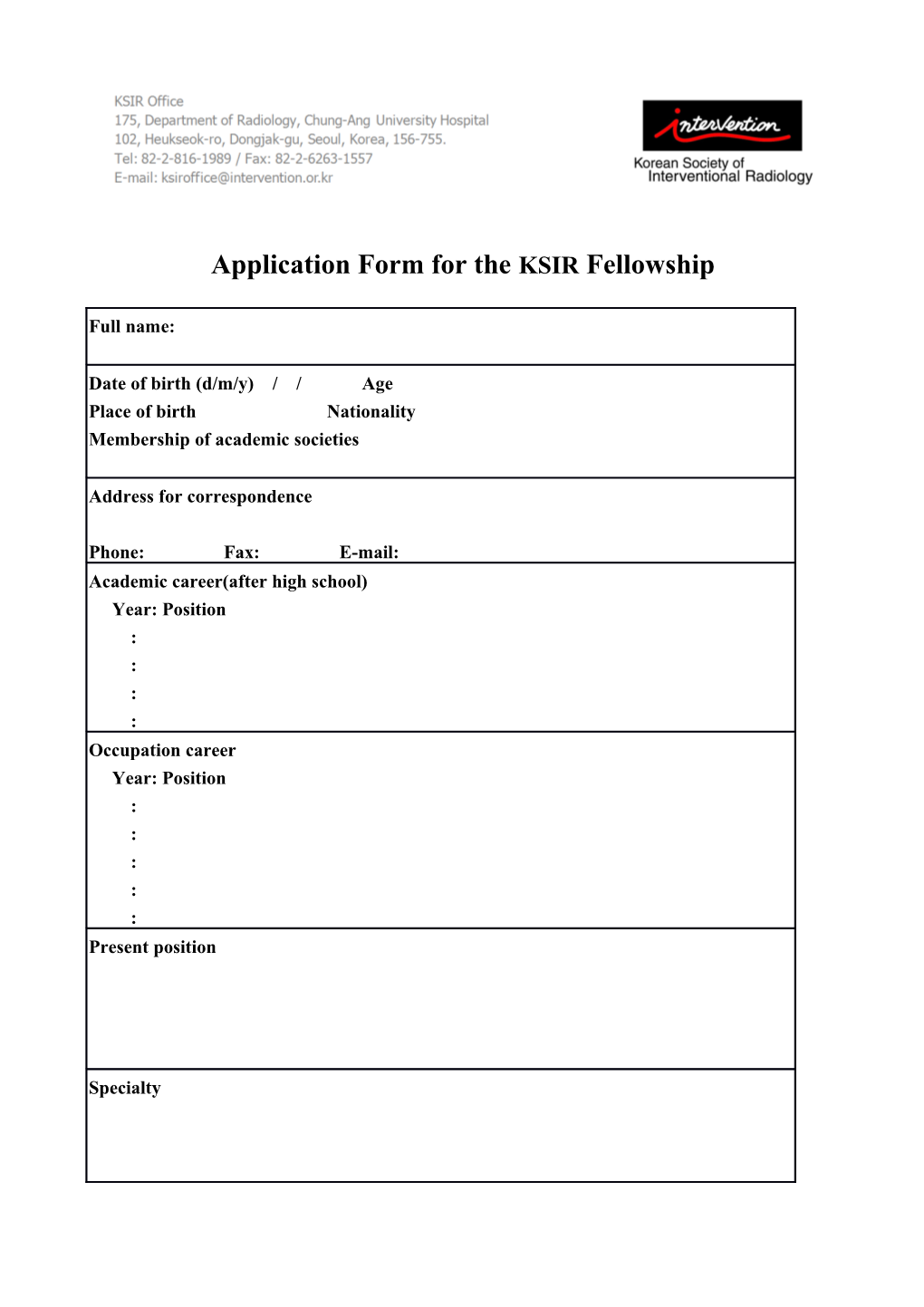 To: Corresponding Radiological Societies in Asian Countries