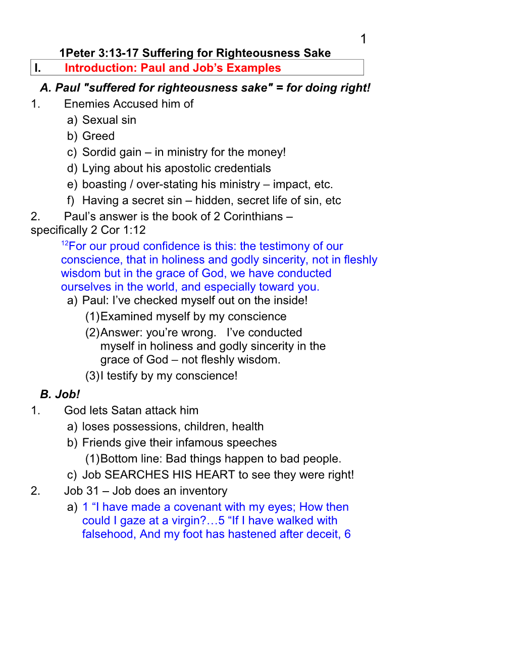 1Peter 3:13-17 Suffering for Righteousness Sake