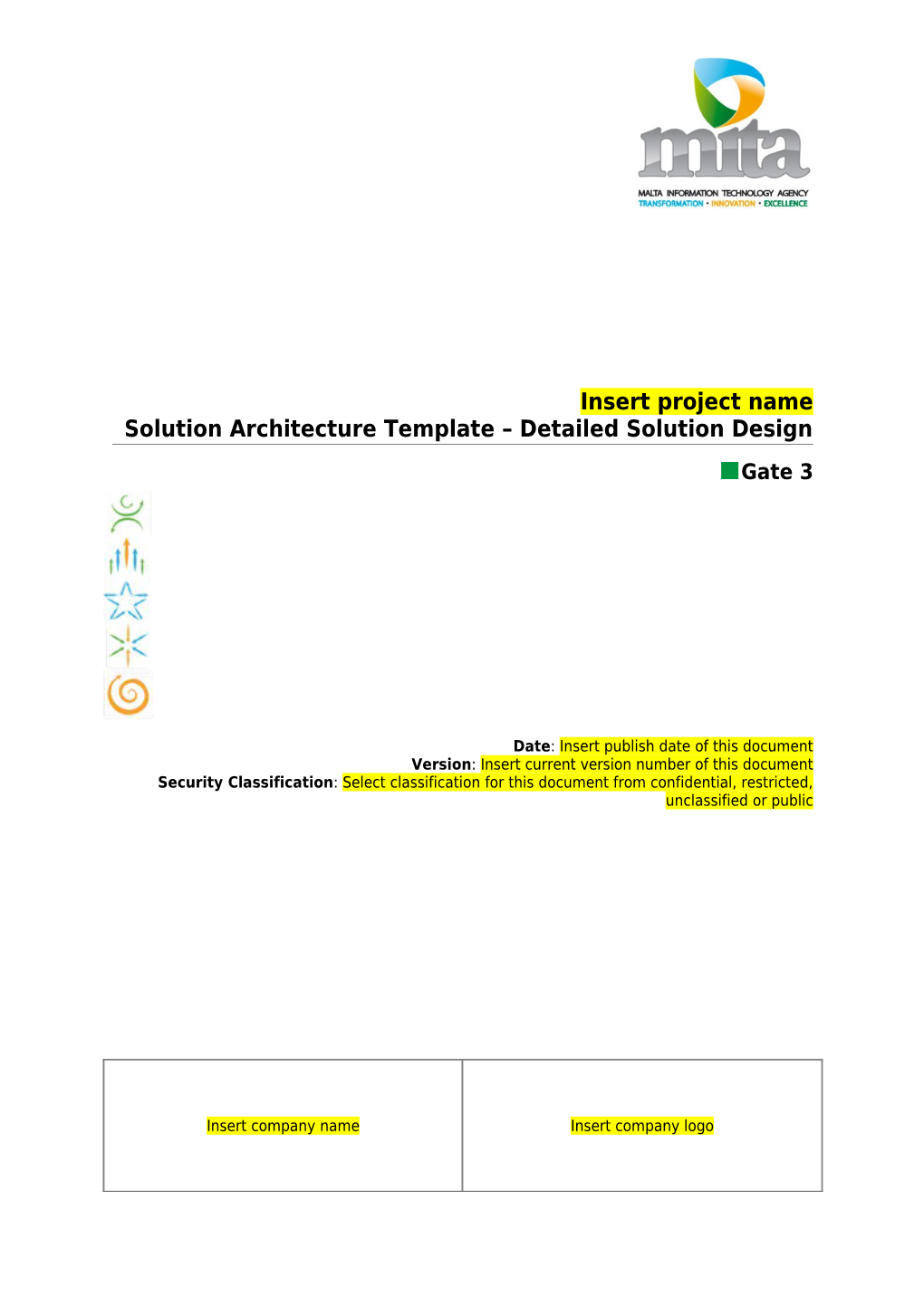 Solution Architecture Template Gate 3