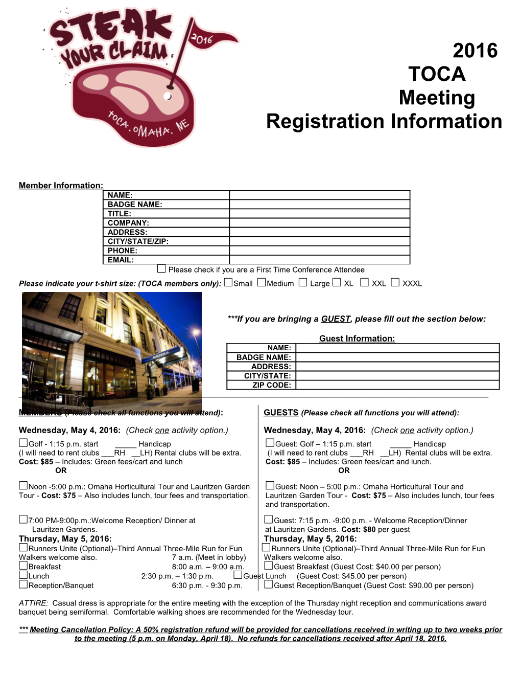 Registration Information