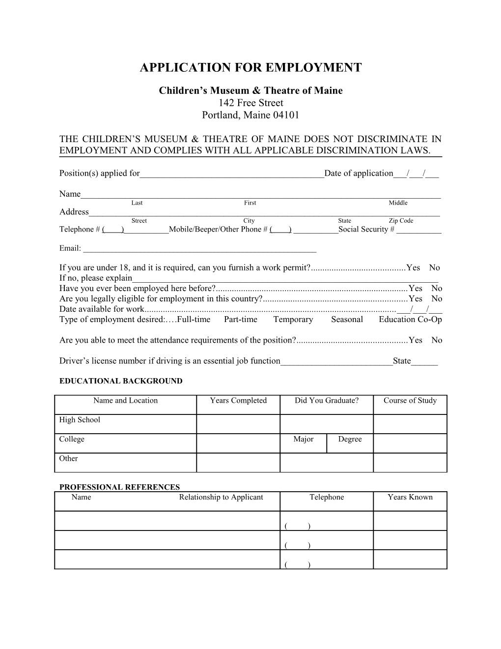 Application for Employment s12