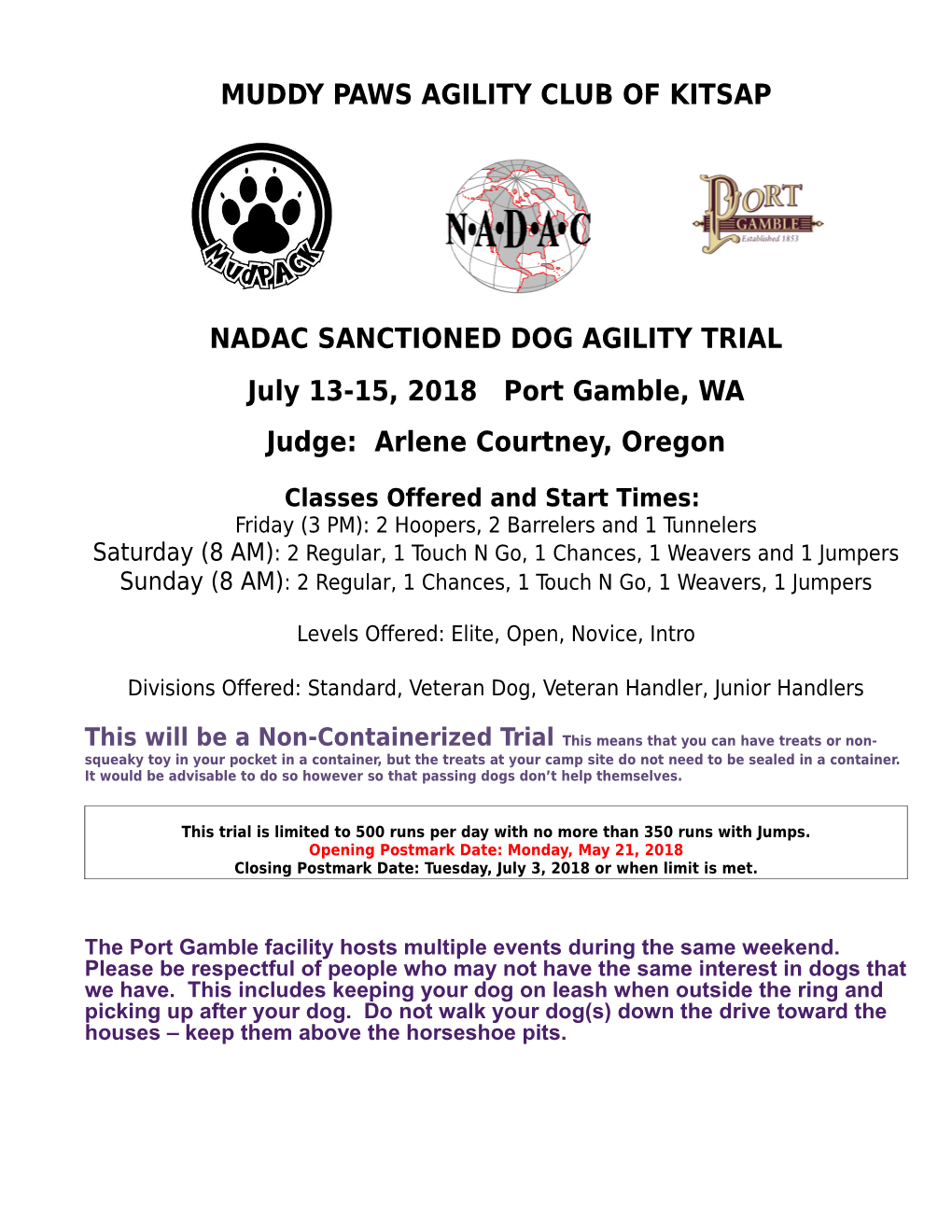 Muddy Paws Agility Club of Kitsap