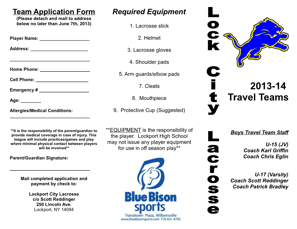 Team Application Form