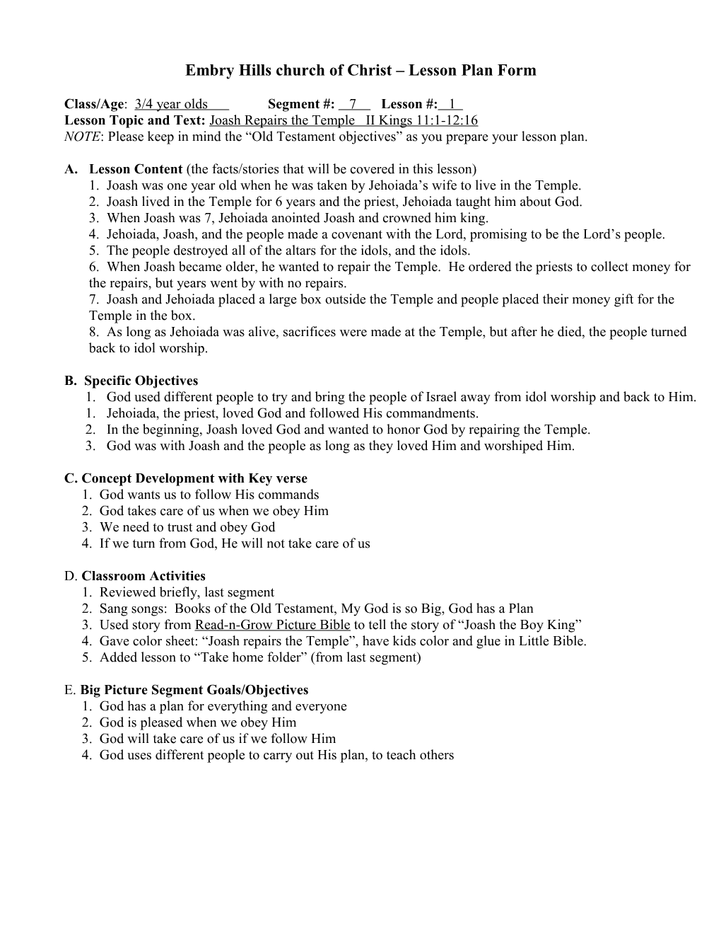 4Th & 5Th Grades - Old Testament - Segment 3