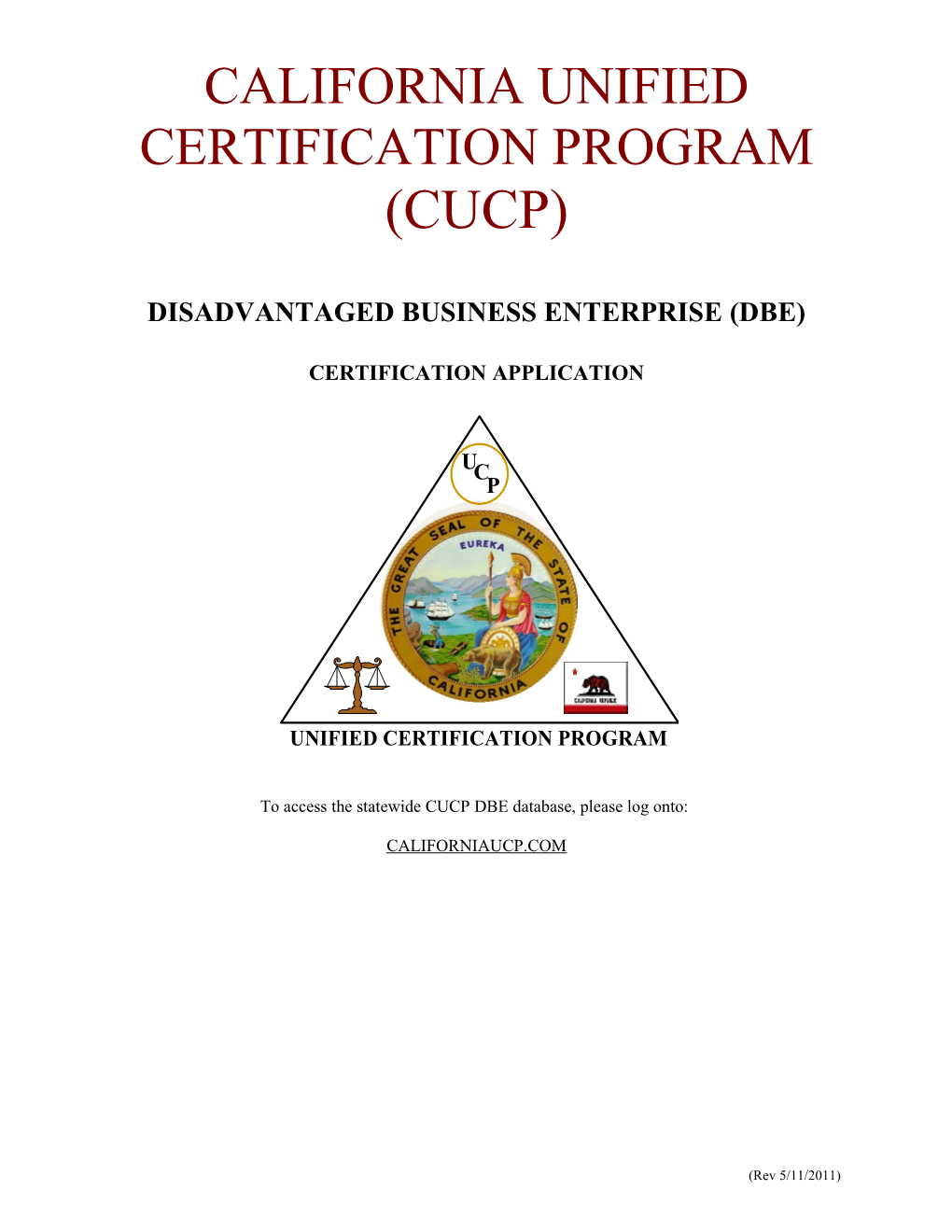 CUCP DBE Application