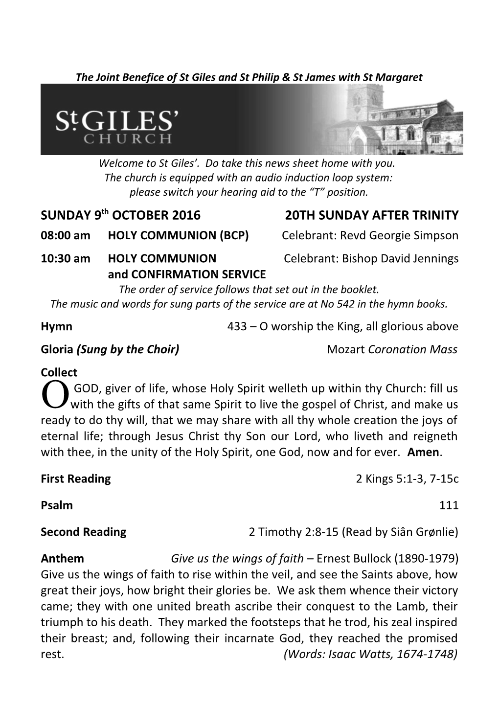 The Joint Benefice of St Giles and St Philip & St James with St Margaret s2