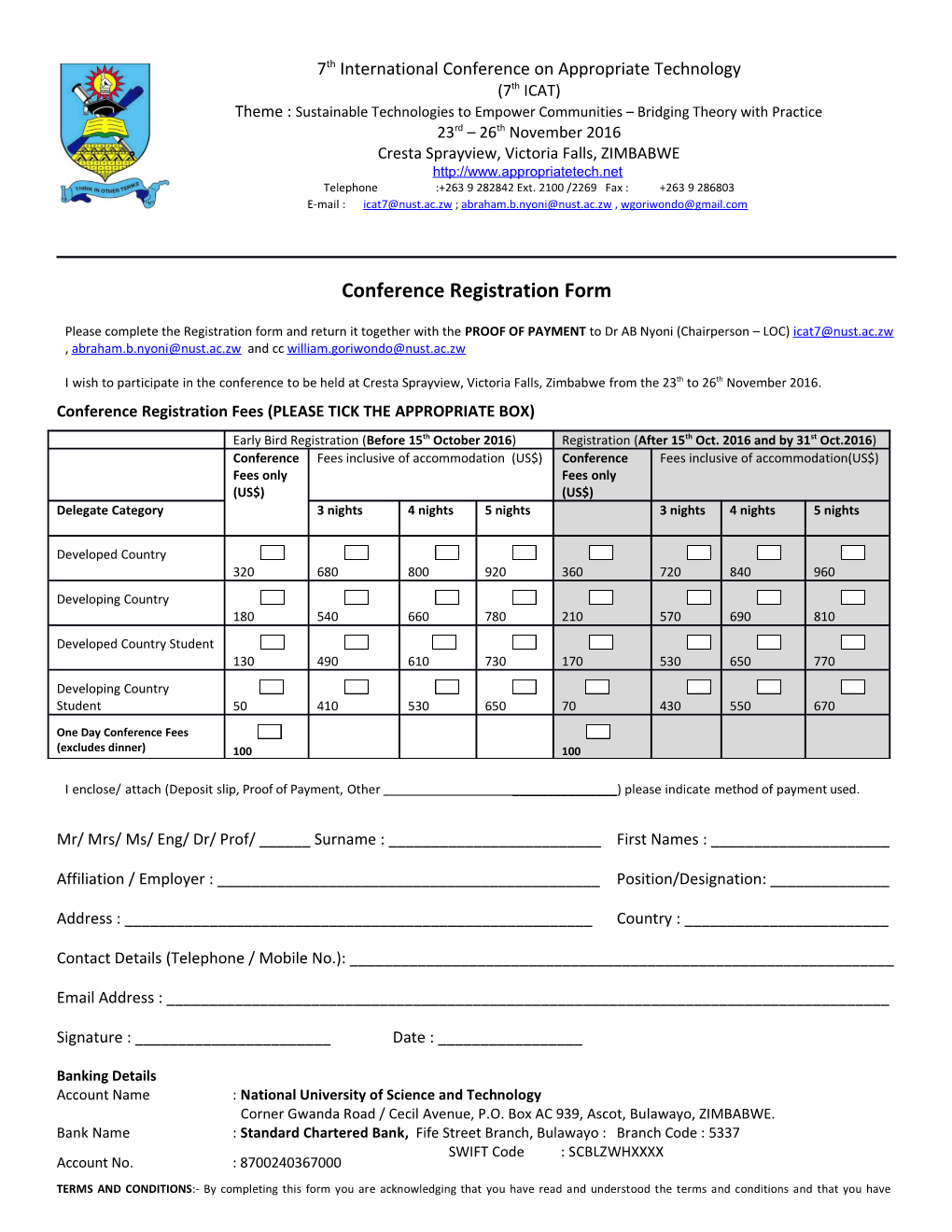 Conference Registration Form s2