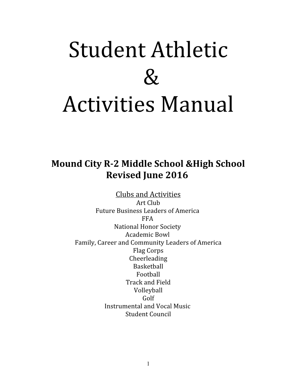 Mound City R-2 Middle School &High School