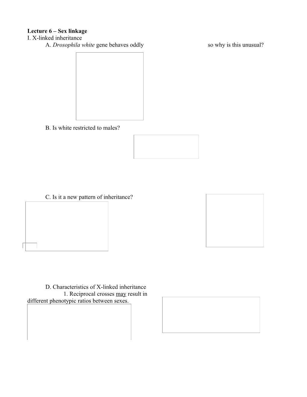 Lecture 6 Sex Linkage